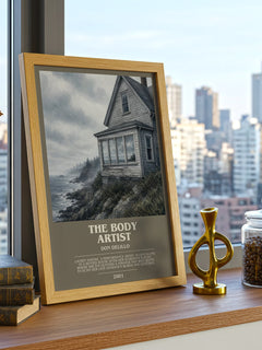 The Body Artist bookish print framed by window – literary home decor