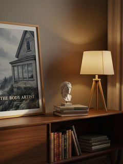 The Body Artist watercolour print on bookshelf – Don DeLillo fan gift