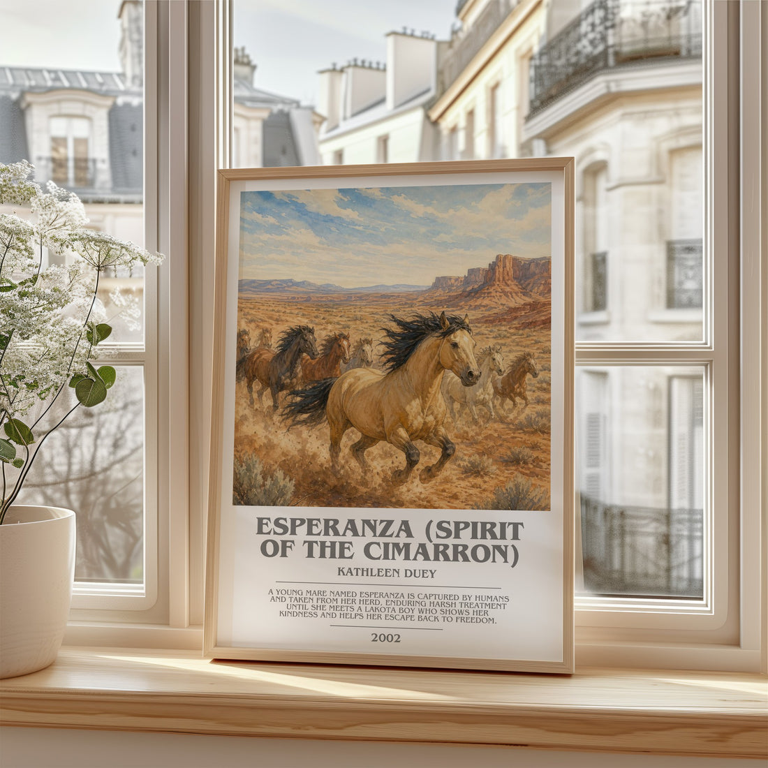 Esperanza (Spirit of the Cimarron) bookish poster colour and style options – Kathleen Duey book art