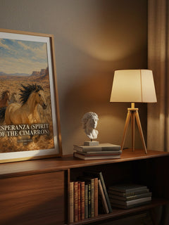 Esperanza (Spirit of the Cimarron) watercolour print on bookshelf – Kathleen Duey fan gift