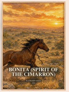 Bonita (Spirit of the Cimarron) watercolour book poster by Kathleen Duey – framed literary art print