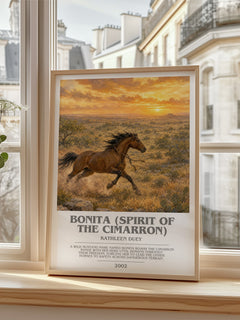 Bonita (Spirit of the Cimarron) bookish poster colour and style options – Kathleen Duey book art