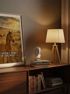 Sierra (Spirit of the West, #2) watercolour print on bookshelf – Kathleen Duey fan gift