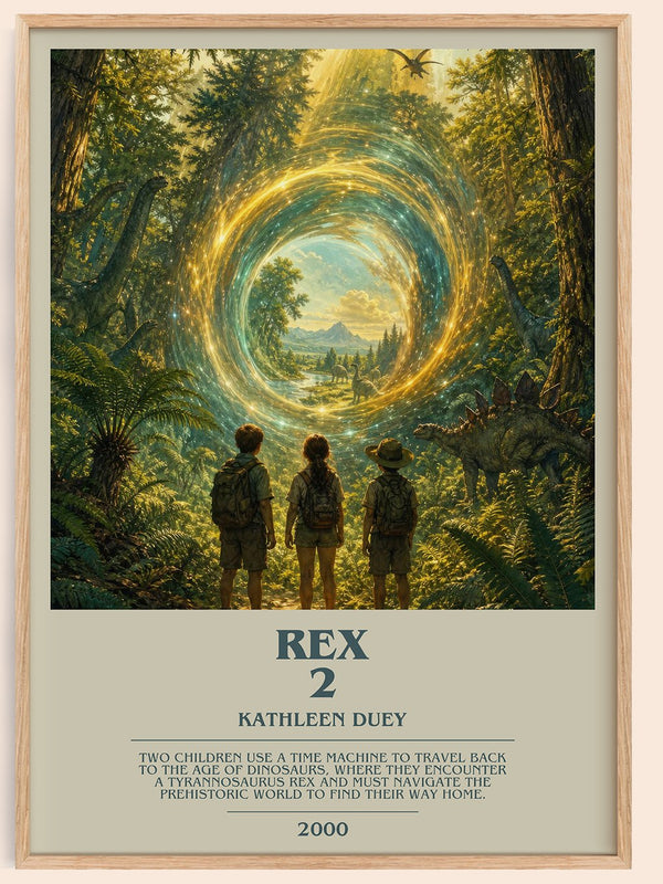 Rex 2 bookish book poster by Kathleen Duey – framed literary art print