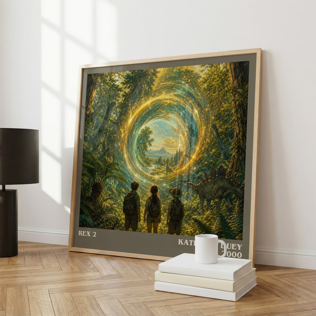 Rex 2 literary print framed by window – literary home decor