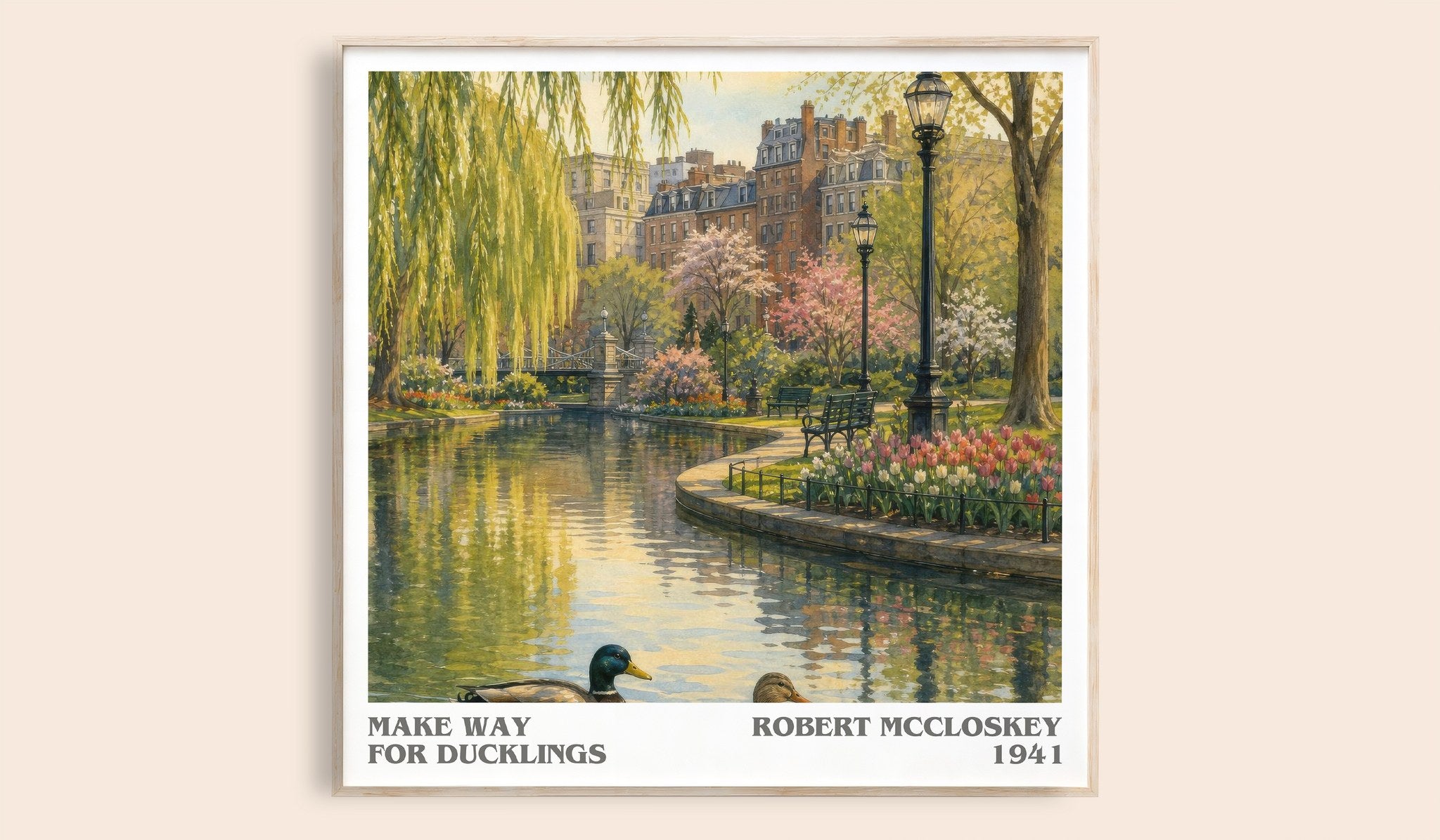 Make Way for Ducklings Literary Art Print by Robert McCloskey