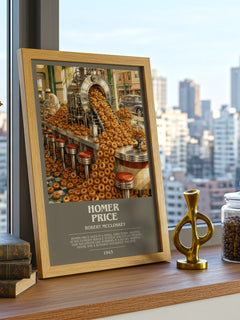 Homer Price bookish print framed by window – literary home decor