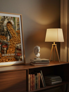 Homer Price watercolour print on bookshelf – Robert McCloskey fan gift