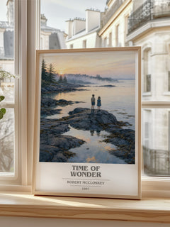 Time of Wonder book cover poster colour and style options – Robert McCloskey book art