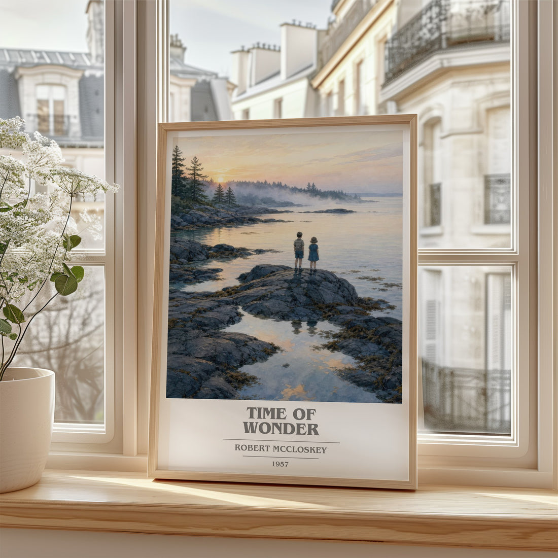 Time of Wonder book cover poster colour and style options – Robert McCloskey book art