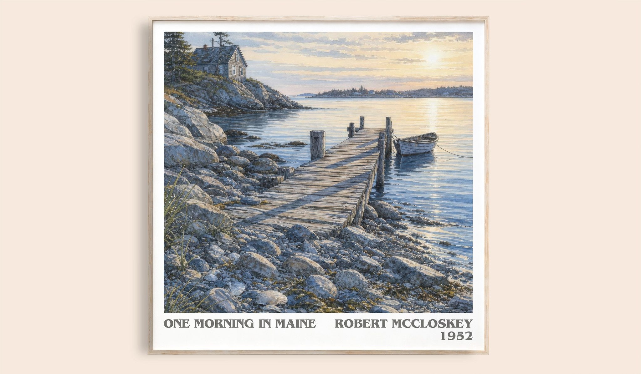 One Morning in Maine Literary Art Print by Robert McCloskey