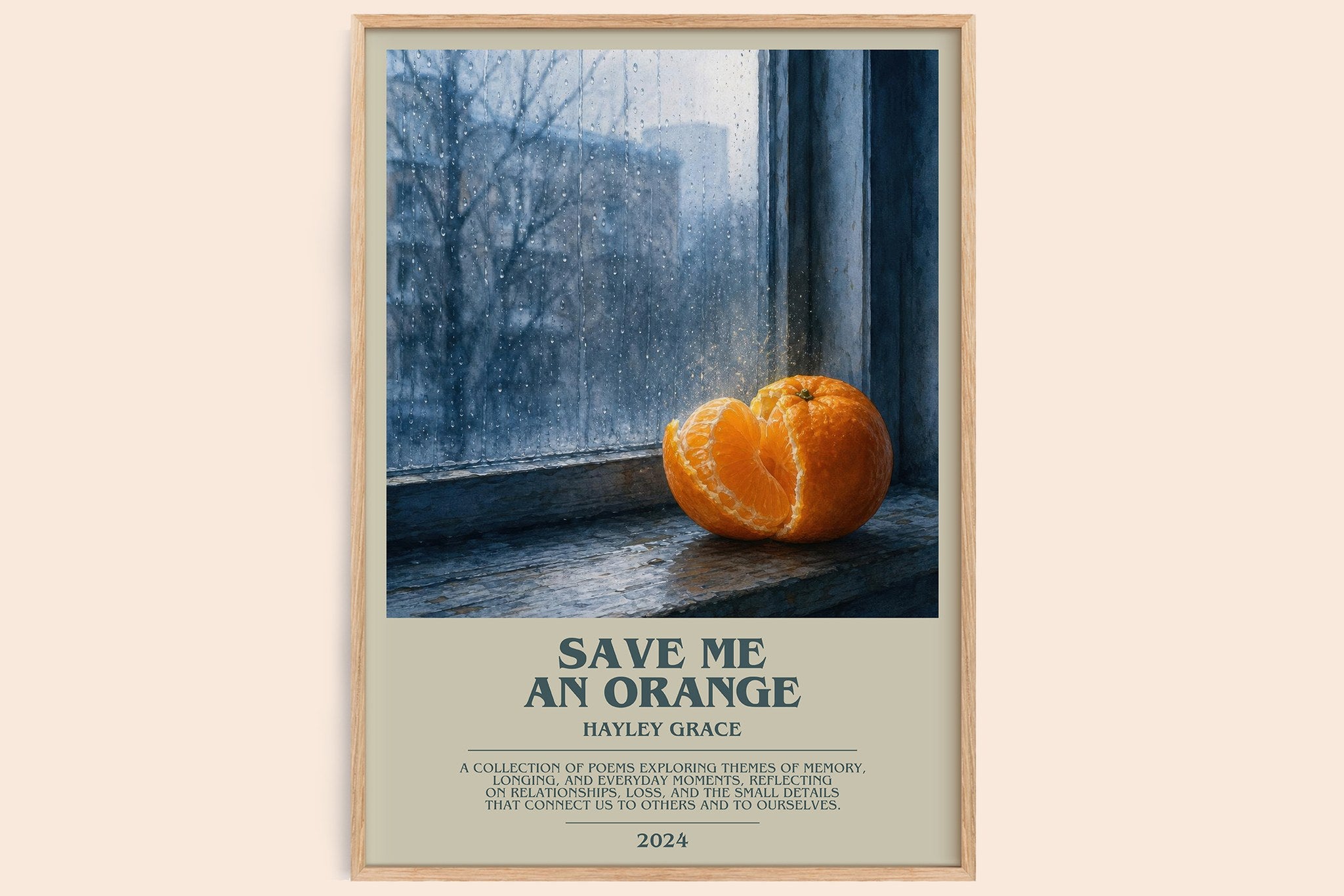 Save me an orange Bookish Wall Art by Hayley Grace
