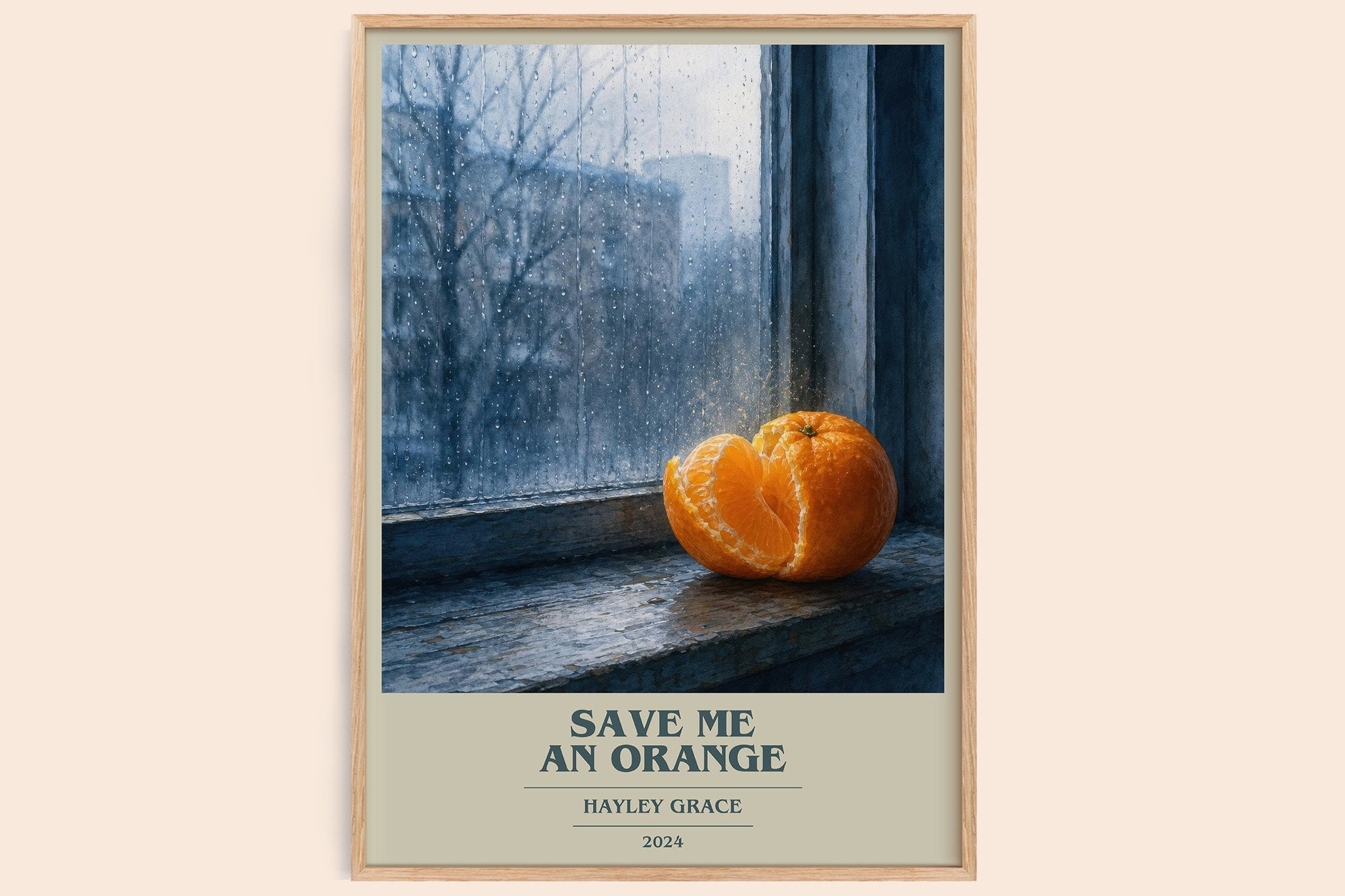 Save me an orange Book Cover Poster by Hayley Grace