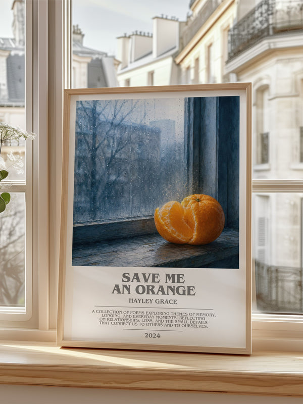 Save me an orange bookish poster colour and style options – Hayley Grace book art