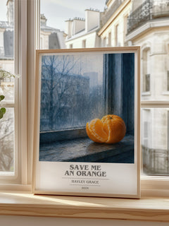 Save me an orange book cover poster colour and style options – Hayley Grace book art