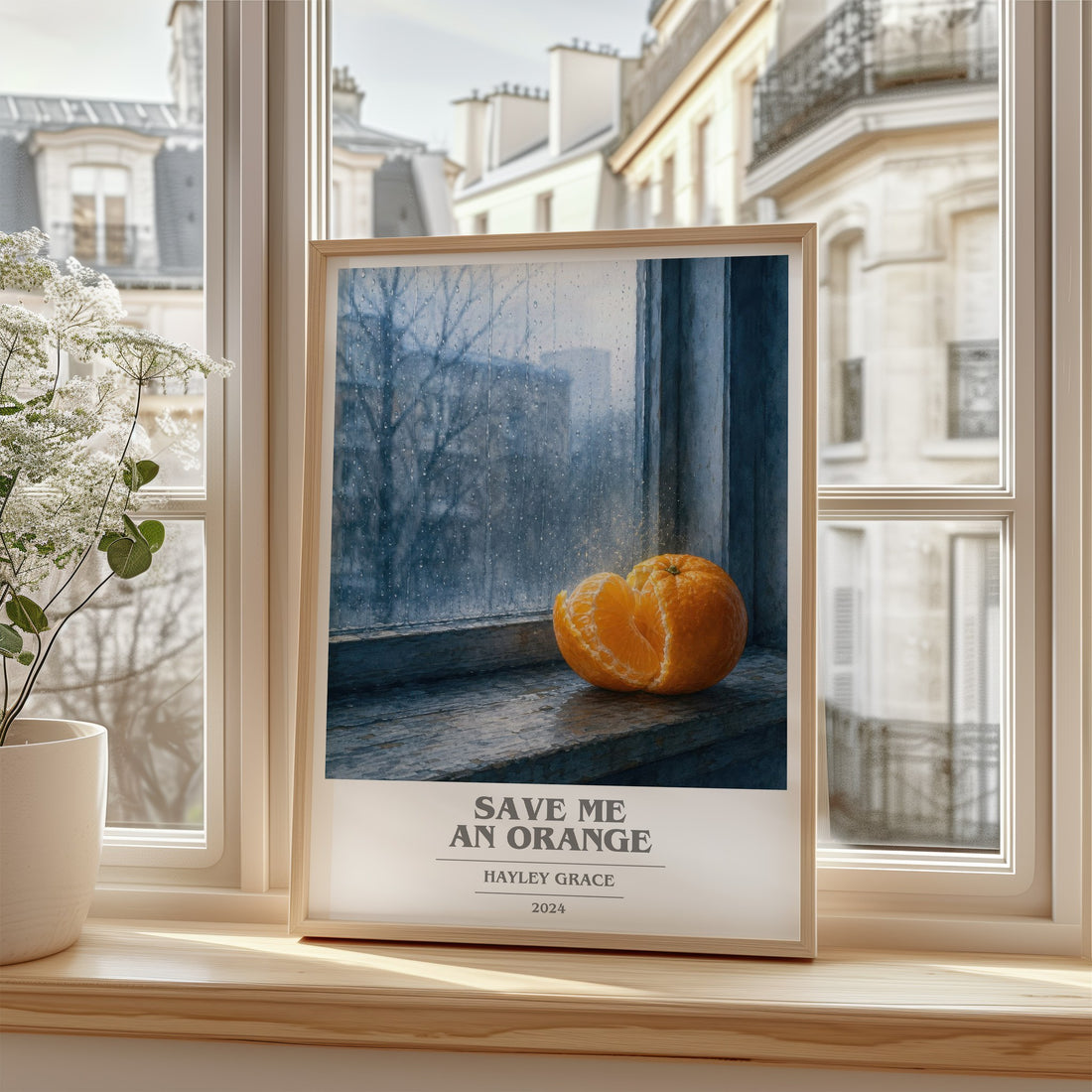 Save me an orange book cover poster colour and style options – Hayley Grace book art