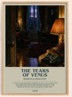 The Tears of Venus bookish book poster by Rebecca Stratton – framed literary art print