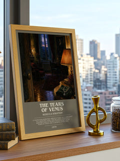 The Tears of Venus bookish print framed by window – literary home decor