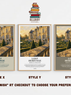 Lost heritage bookish print in frame leaning in hallway – romance wall art