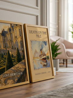 Lost heritage watercolour print framed by window – literary home decor
