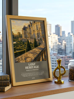 Lost heritage bookish print framed by window – literary home decor