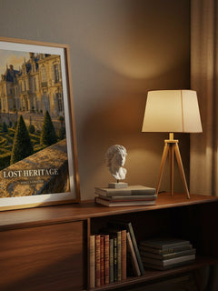 Lost heritage watercolour print on bookshelf – Rebecca Stratton fan gift