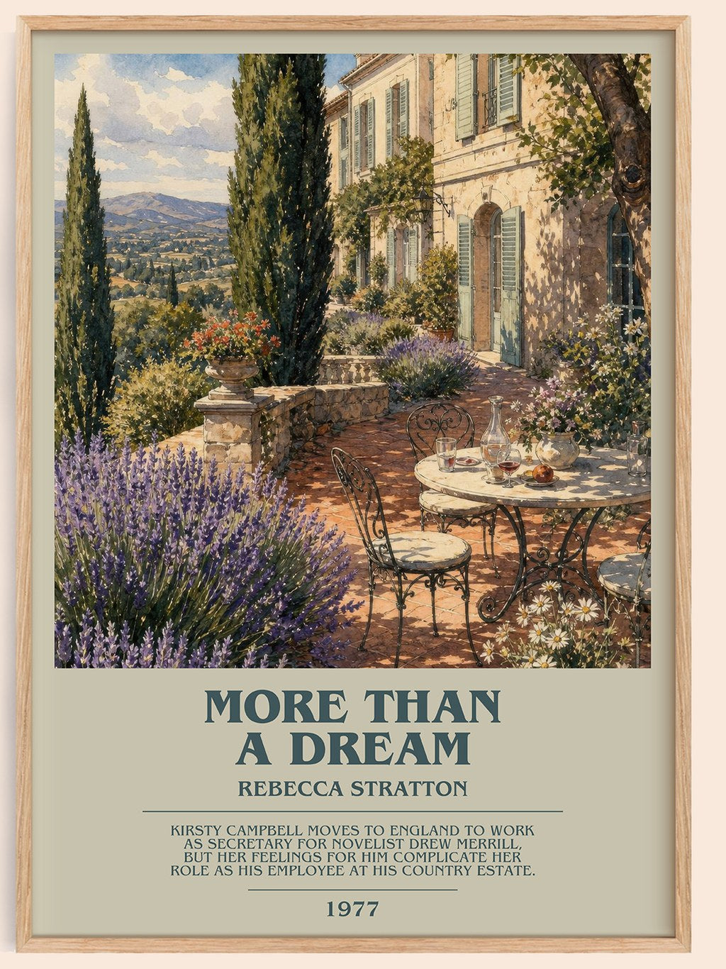 More Than a Dream bookish book poster by Rebecca Stratton – framed literary art print