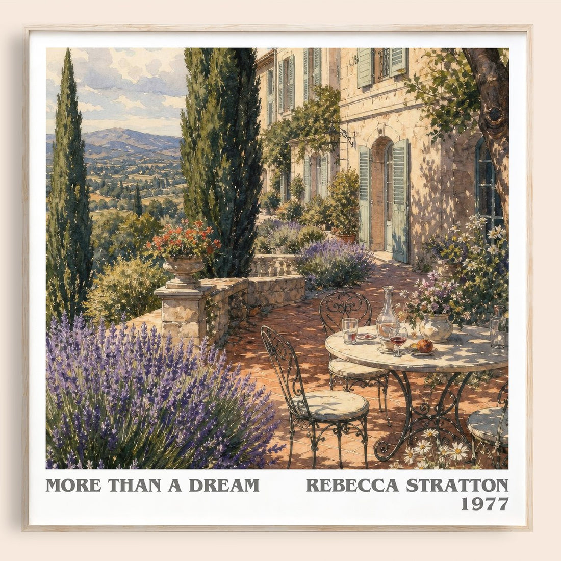 More Than a Dream literary book poster by Rebecca Stratton – framed literary art print
