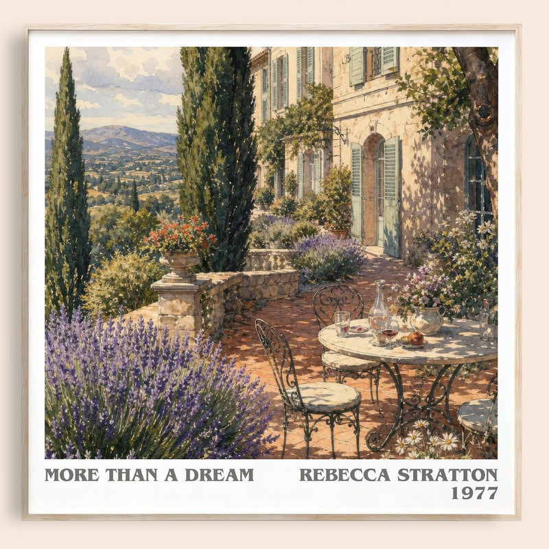 More Than a Dream literary book poster by Rebecca Stratton – framed literary art print