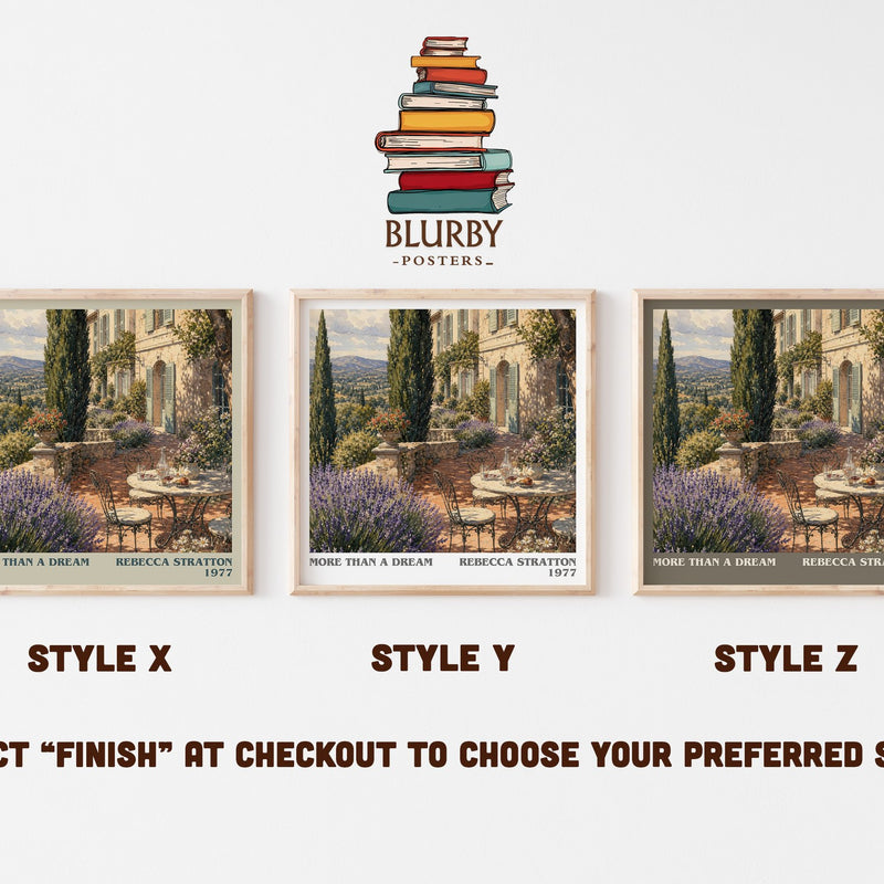 More Than a Dream literary print in frame leaning in hallway – romance wall art