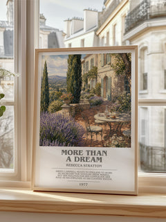 More Than a Dream bookish poster colour and style options – Rebecca Stratton book art