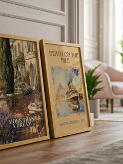 More Than a Dream watercolour print framed by window – literary home decor