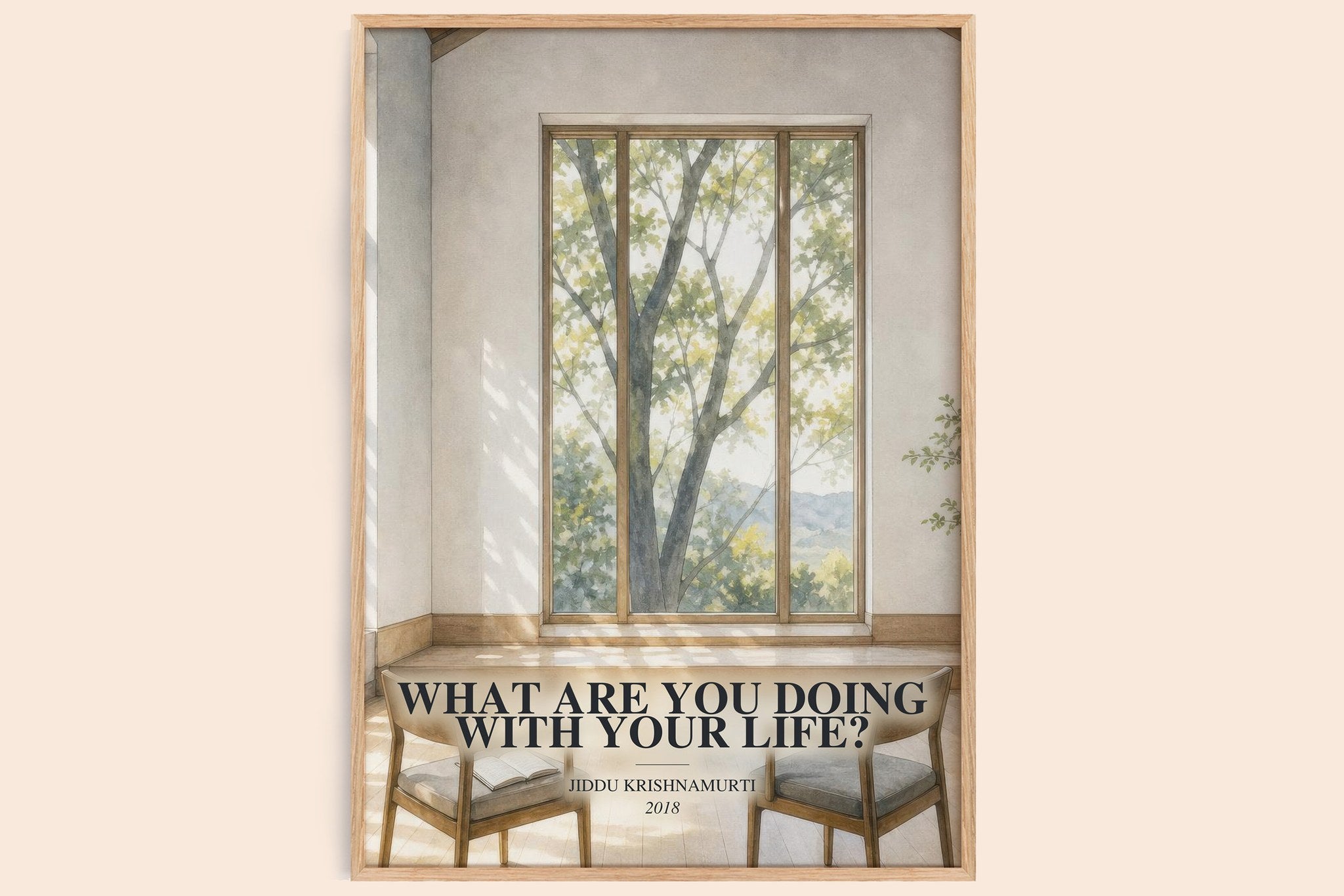 What Are You Doing with Your Life? Book Watercolour Illustration by Jiddu Krishnamurti