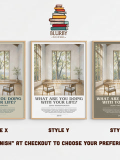What Are You Doing with Your Life? bookish print in frame leaning in hallway – philosophy wall art