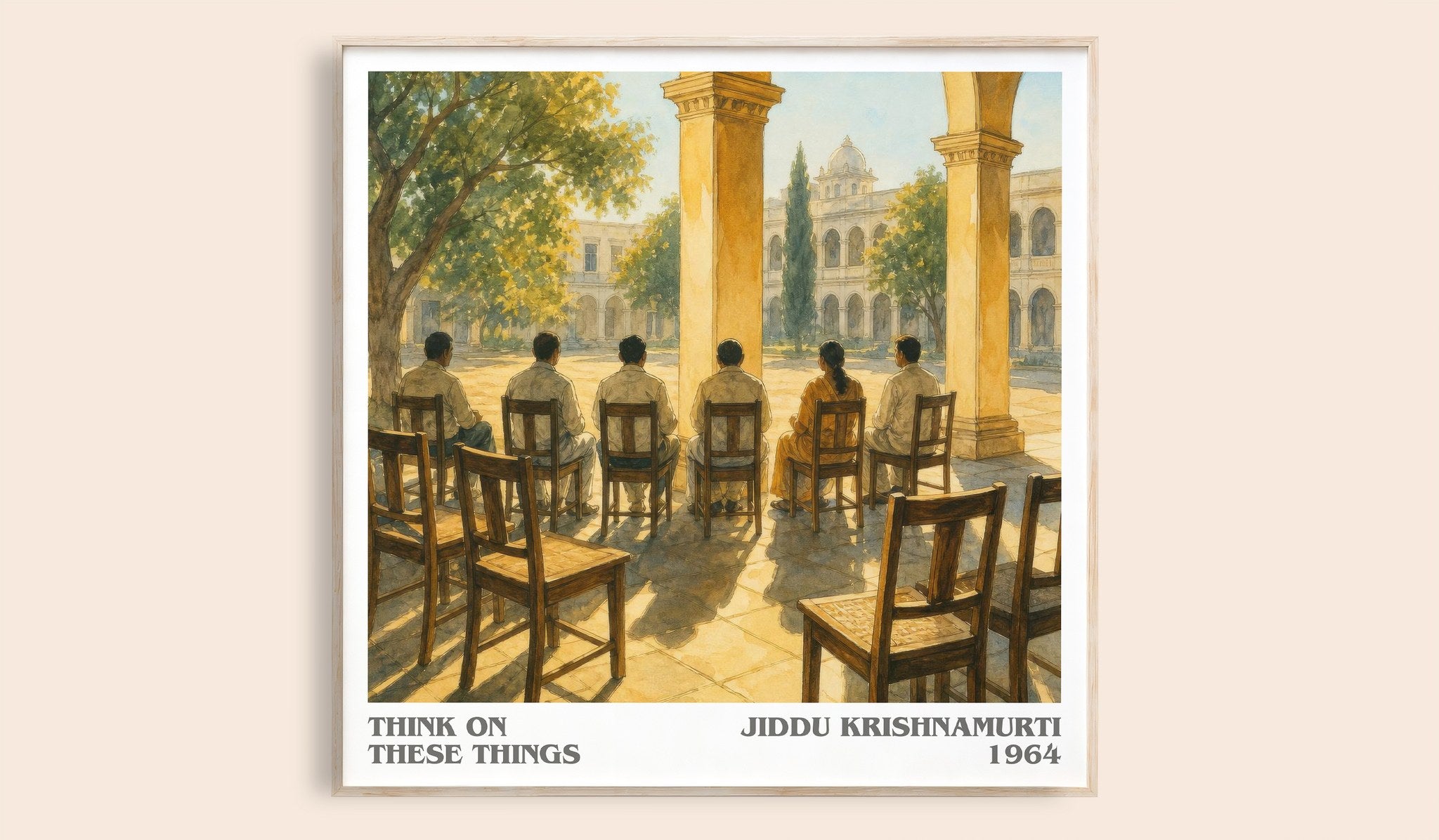 Think on These Things Literary Art Print by Jiddu Krishnamurti