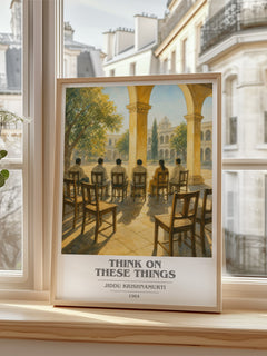 Think on These Things book cover poster colour and style options – Jiddu Krishnamurti book art