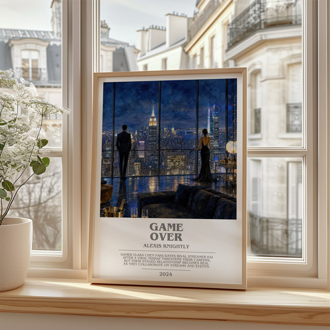 Game Over bookish poster colour and style options – Alexis Knightly book art