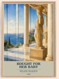Bought For Her Baby book cover book poster by Melanie Milburne – framed literary art print