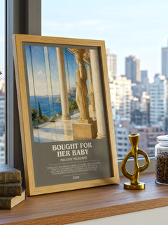 Bought For Her Baby bookish print framed by window – literary home decor