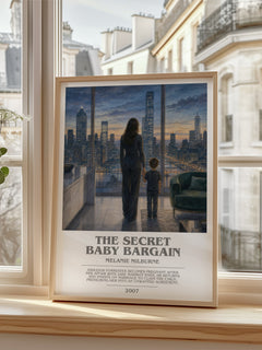 The Secret Baby Bargain bookish poster colour and style options – Melanie Milburne book art