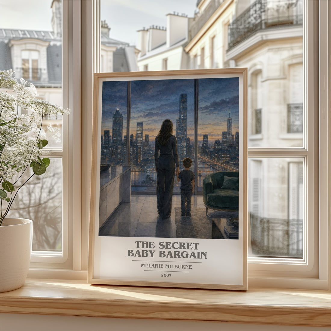 The Secret Baby Bargain book cover poster colour and style options – Melanie Milburne book art