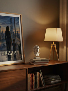 The Secret Baby Bargain watercolour print on bookshelf – Melanie Milburne fan gift