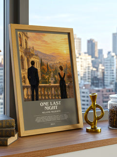 One Last Night bookish poster colour and style options – Melanie Milburne book art