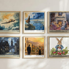 One Last Night literary print in frame leaning in hallway – romance wall art