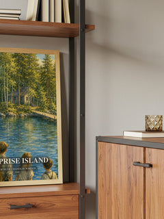Surprise Island book watercolour illustration paper finish options – matte satin gloss