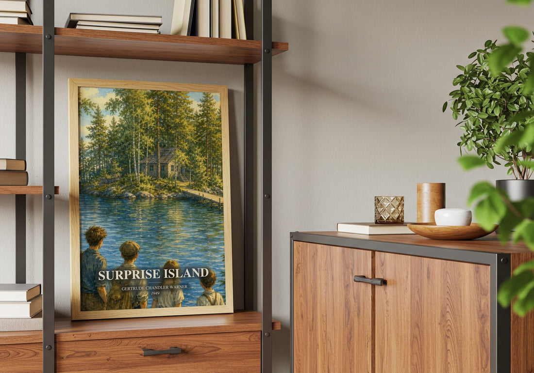 Surprise Island book watercolour illustration paper finish options – matte satin gloss