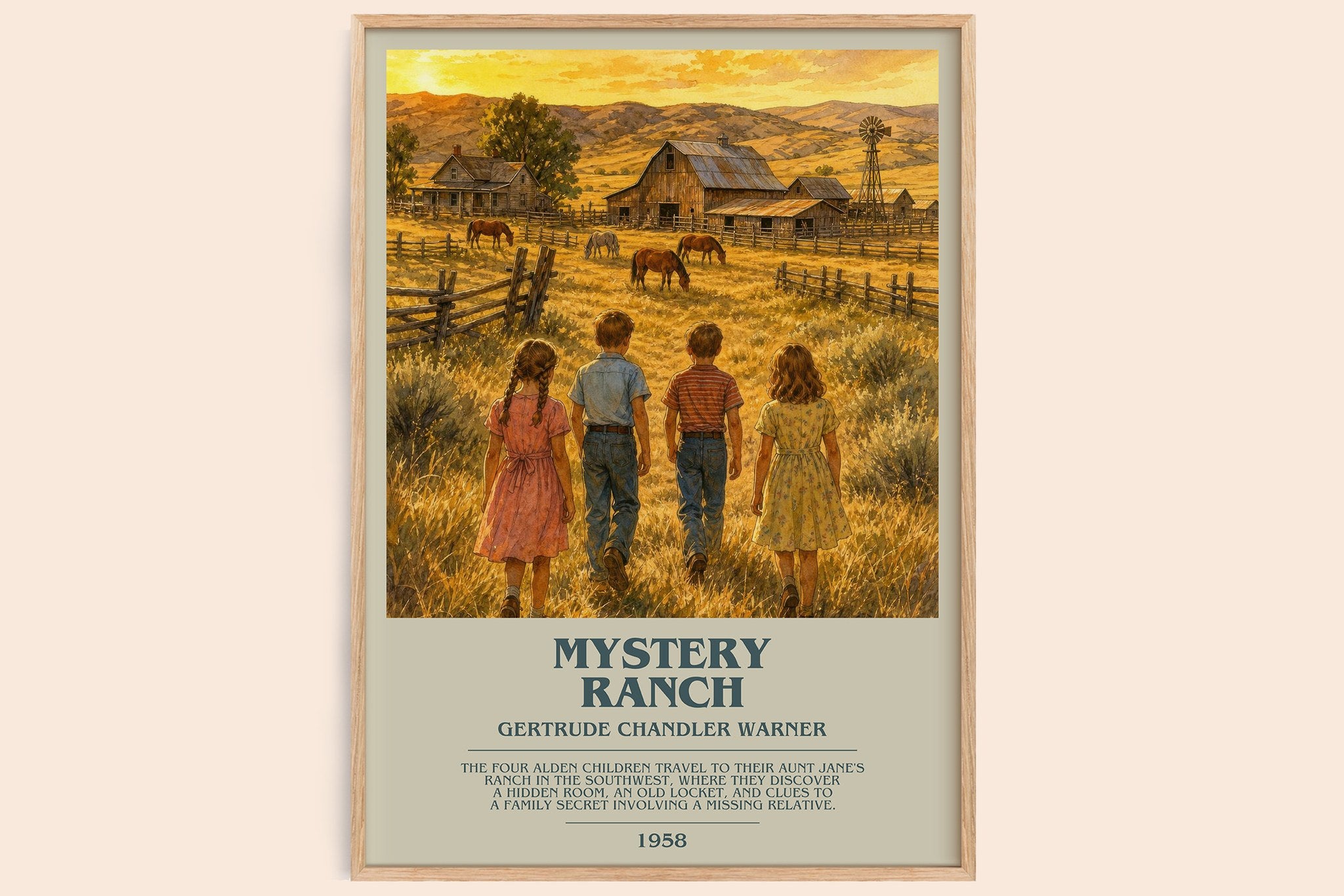 Mystery Ranch Bookish Wall Art by Gertrude Chandler Warner