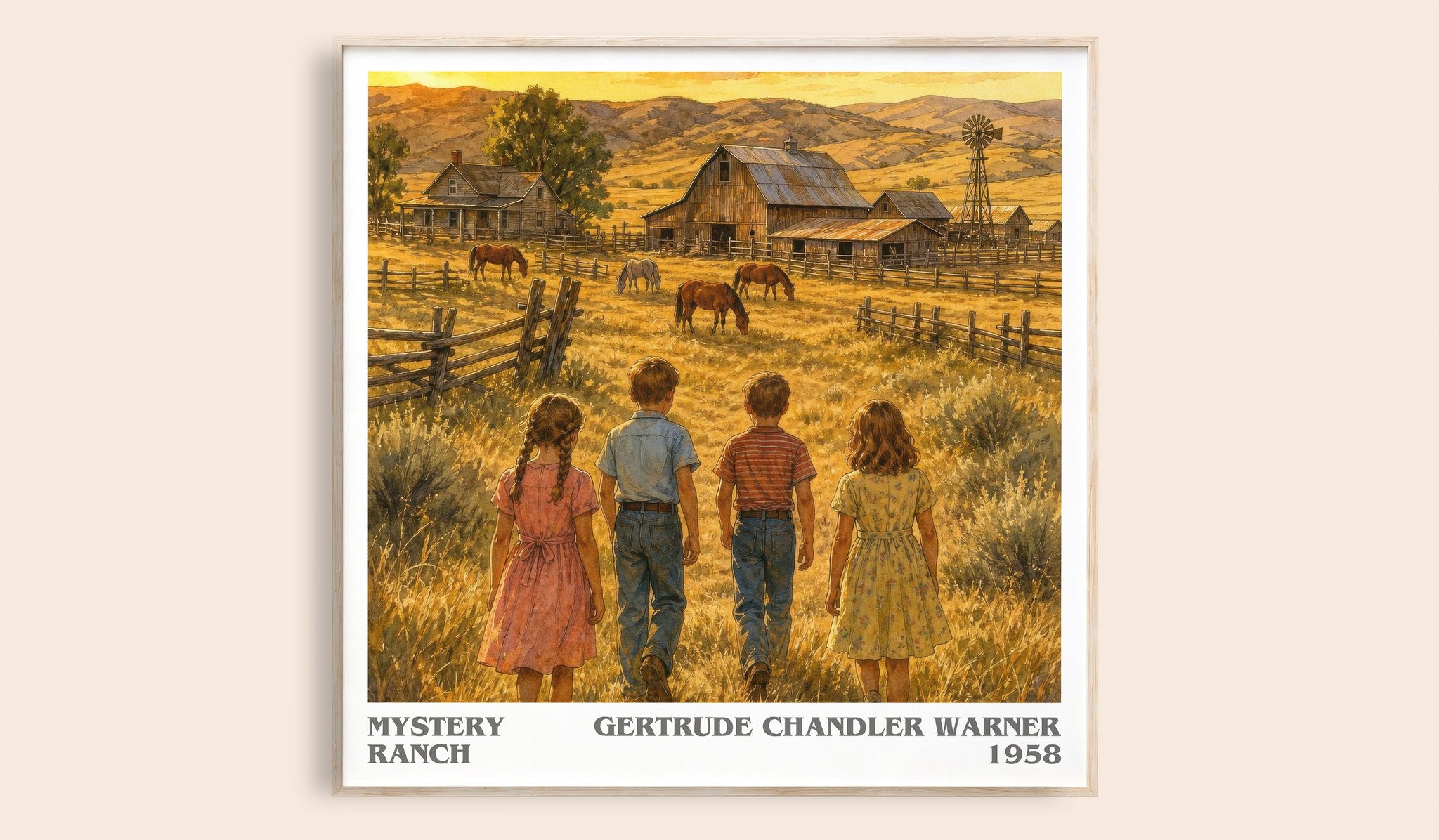 Mystery Ranch Literary Art Print by Gertrude Chandler Warner