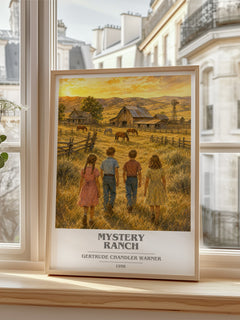 Mystery Ranch book cover poster colour and style options – Gertrude Chandler Warner book art
