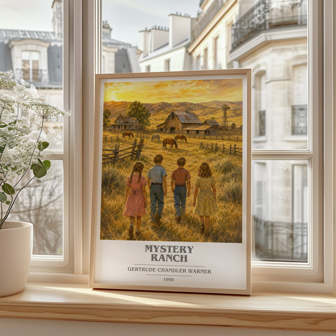 Mystery Ranch book cover poster colour and style options – Gertrude Chandler Warner book art